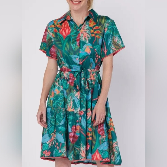 Modaposa NWT Tropical Print Mini Dress - Picture 1 of 2